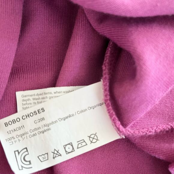 BOBO CHOSES heart velvet skirt in fuchsia 12-18 months - Picture 5 of 5